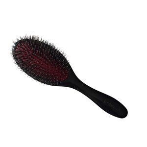 Denman D81M Style and Shine Brush Bristles Plastic Handle Black Detangle UK NEW